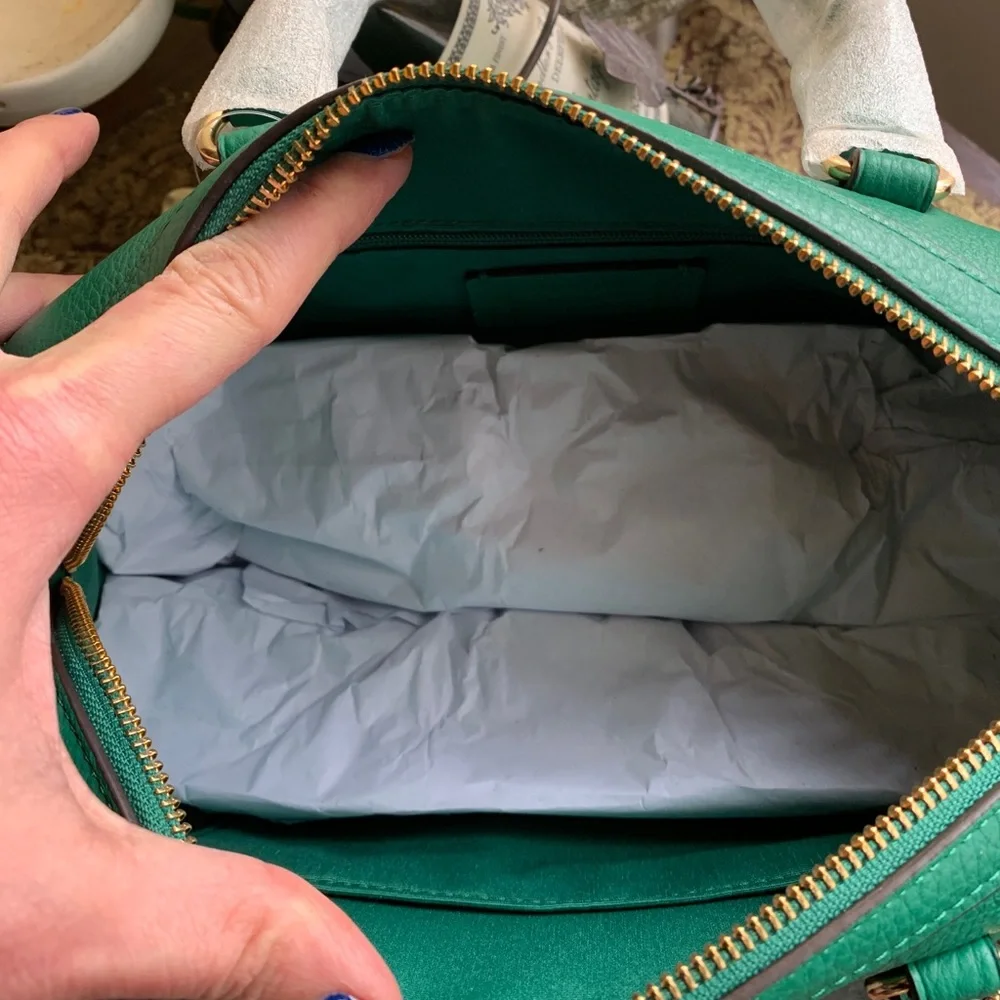 SOLD⛔️Authentic COACH Leather patches zip top satchel/Crosby - Picture 12 of 16